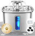 Veken Innovation Award Winner Stainless Steel Cat Water Fountain, 108oz, C1