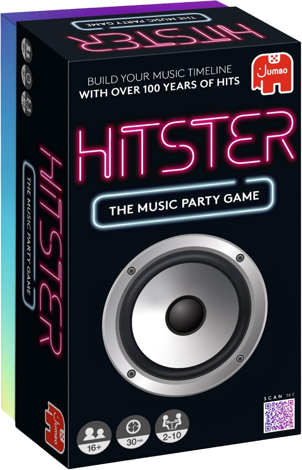 Jumbo Hitster - The Music Fun Party Quiz Card Game, 2-10 Players - 300 Plus Iconic Music Hits - Great for Adult and Family Game Night
