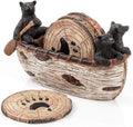 Bear Coasters Set of 6 - Handcrafted Black Bear Decor & Cabin Decor Gifts