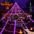Halloween Decorations Spider Web Lights Outdoor +59" Fake Spider