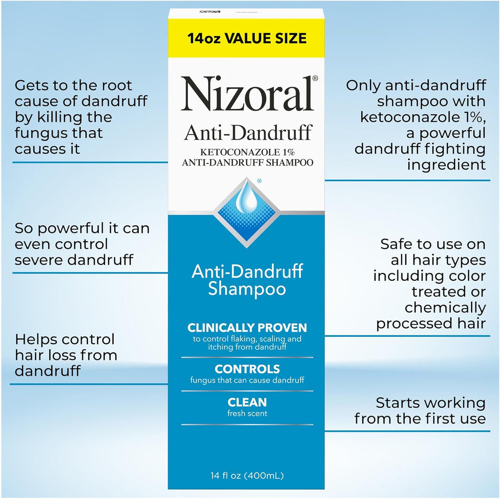 Anti-Dandruff Shampoo with 1% Ketoconazole, Fresh Scent, 14 Fl Oz