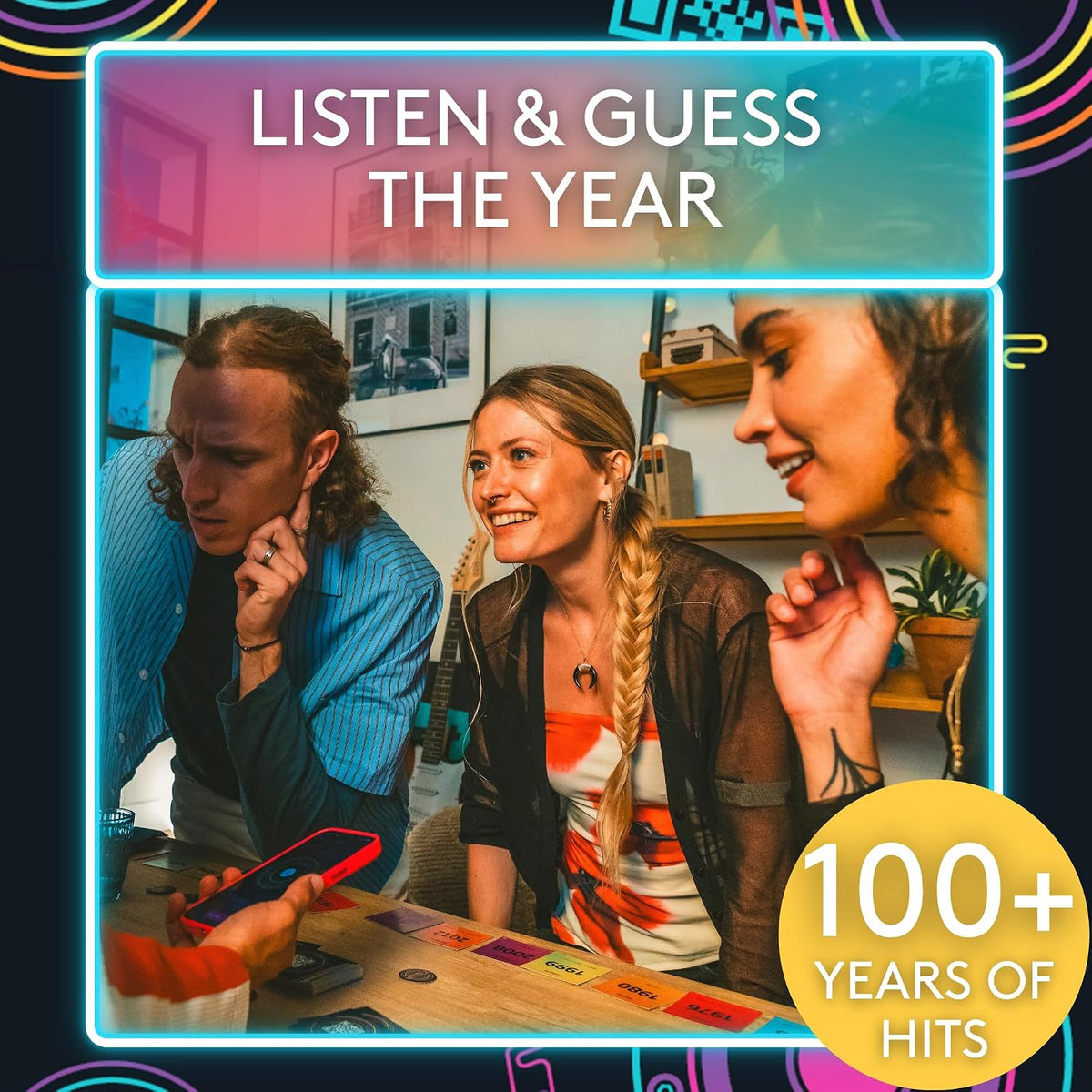Jumbo Hitster - The Music Fun Party Quiz Card Game, 2-10 Players - 300 Plus Iconic Music Hits - Great for Adult and Family Game Night