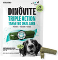 Dinovite Daily Dental Chews for Medium Dogs, Freshens Breath, Mint, 20 CT